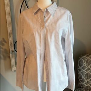 Banana Republic Blue Striped Casual Shirt
